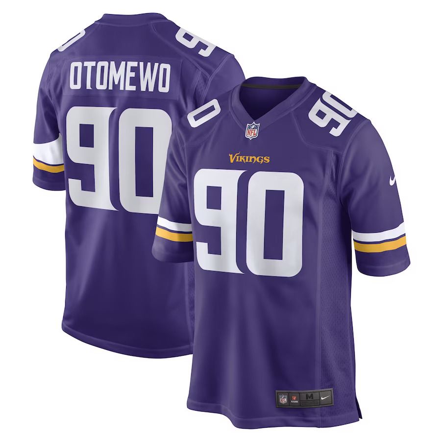 Men Minnesota Vikings #90 Esezi Otomewo Nike Purple Game Player NFL Jersey
